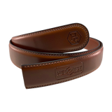 Leather Belt Strap Brown 1.38"