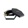 Brown leather belt with buckle, presented in gift box