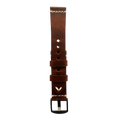 Brown pull-up leather Apple Watch band, alternate view