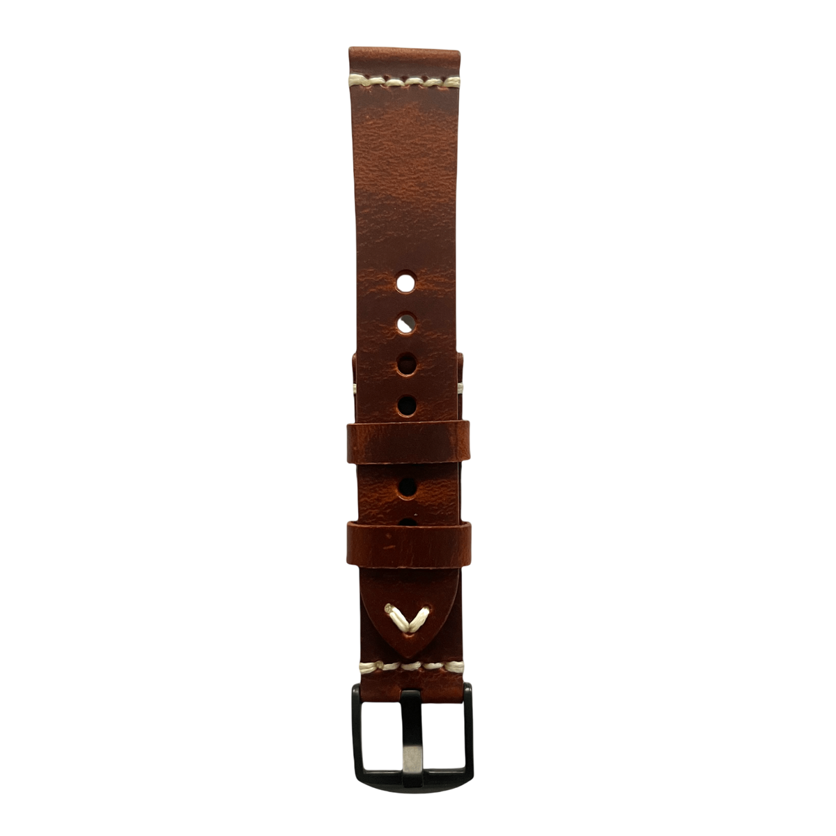 Brown pull-up leather Apple Watch band, alternate view