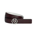 Brown / White Reversible Women's Belt 1" and 1.3" Wide