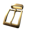 Classic brass belt buckle, polished finish