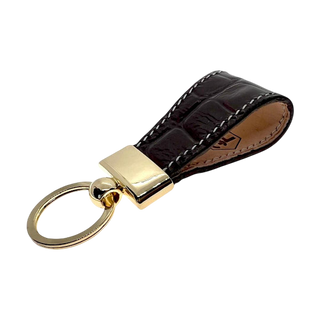 Handmade Leather Key Chain Dark Brown