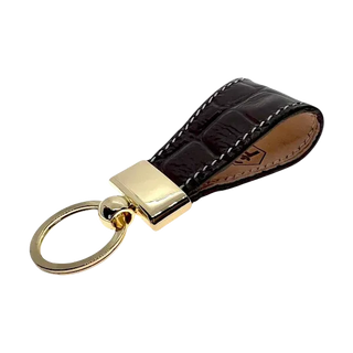 Handmade Leather Key Chain Dark Brown