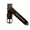 Dark brown pull-up leather Apple Watch band, alternate view