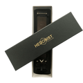 Dark brown pull-up leather Apple Watch band presented in gift box
