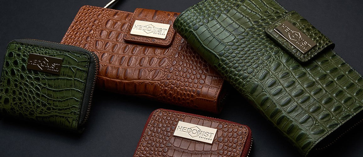 Embossed Leather Wallets Banner | Hedonist Chicago