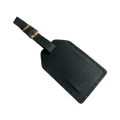 Handmade Leather Luggage Tag in Black