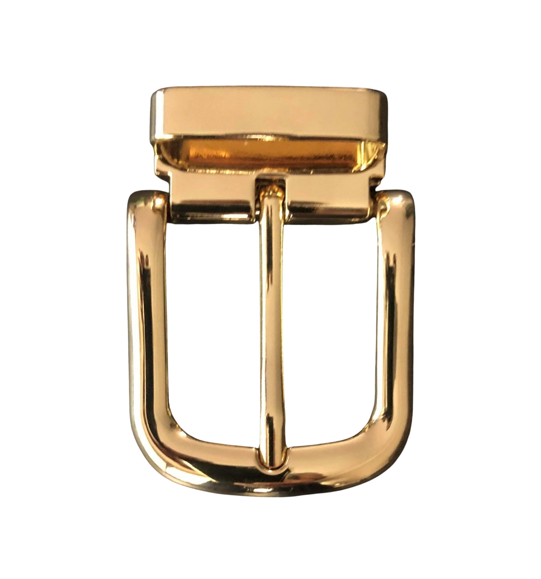 Gold pin and clip belt buckle, classic finish