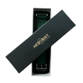 Green leather Apple Watch band, presented in gift box