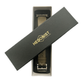 Grey leather Apple Watch band, packaging close-up