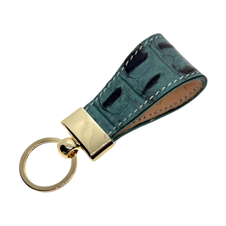 Handmade Leather Key Chain Grey