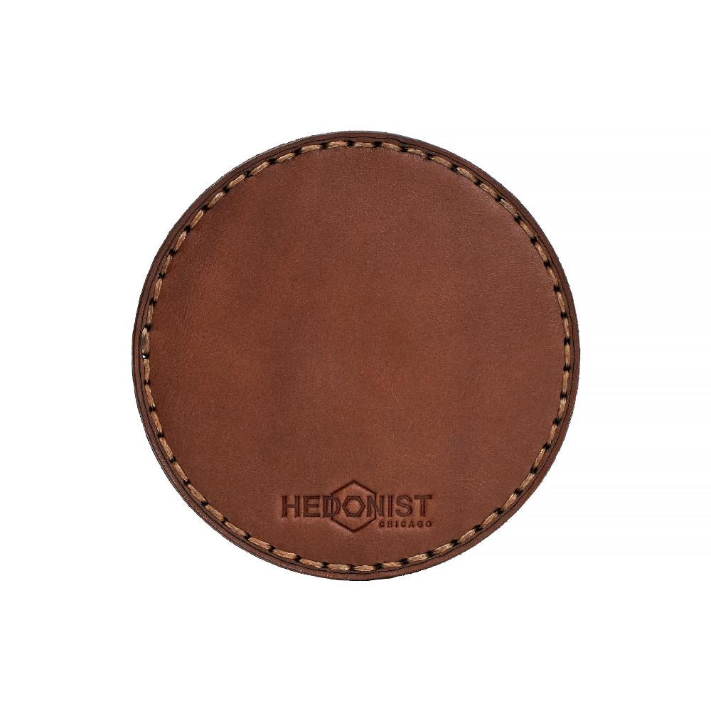 Handmade Leather Coaster Set Whisky Single | Hedonist Chicago