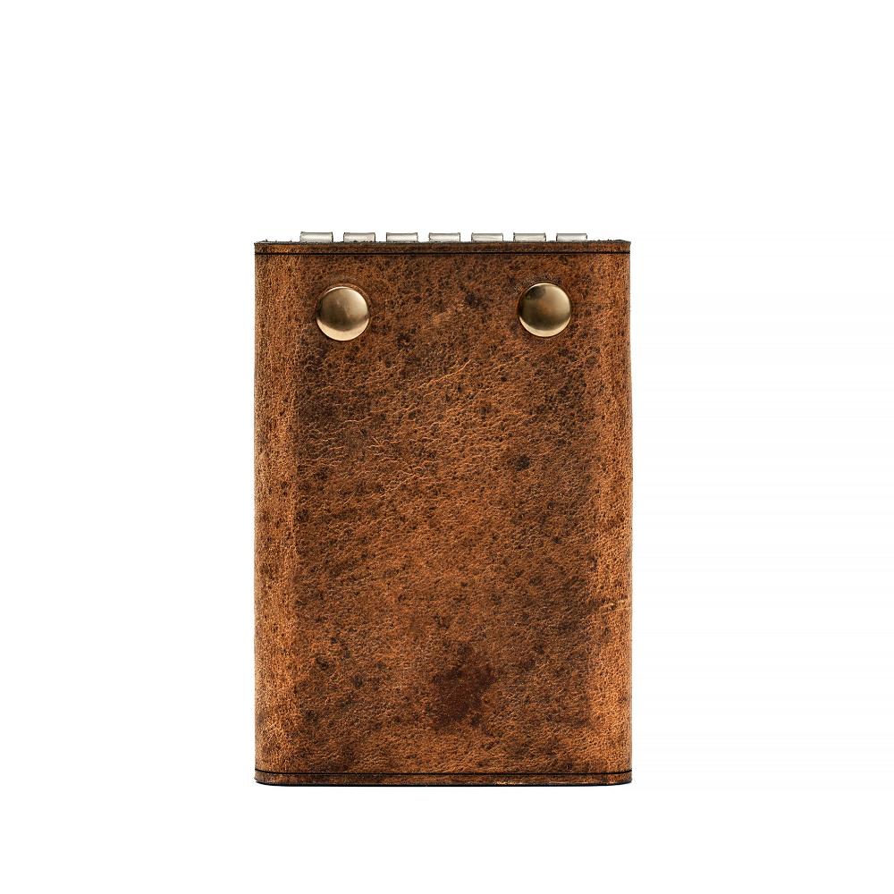 Handmade Leather Key Holder Tan Pull Up Back | Hedonist Chicago