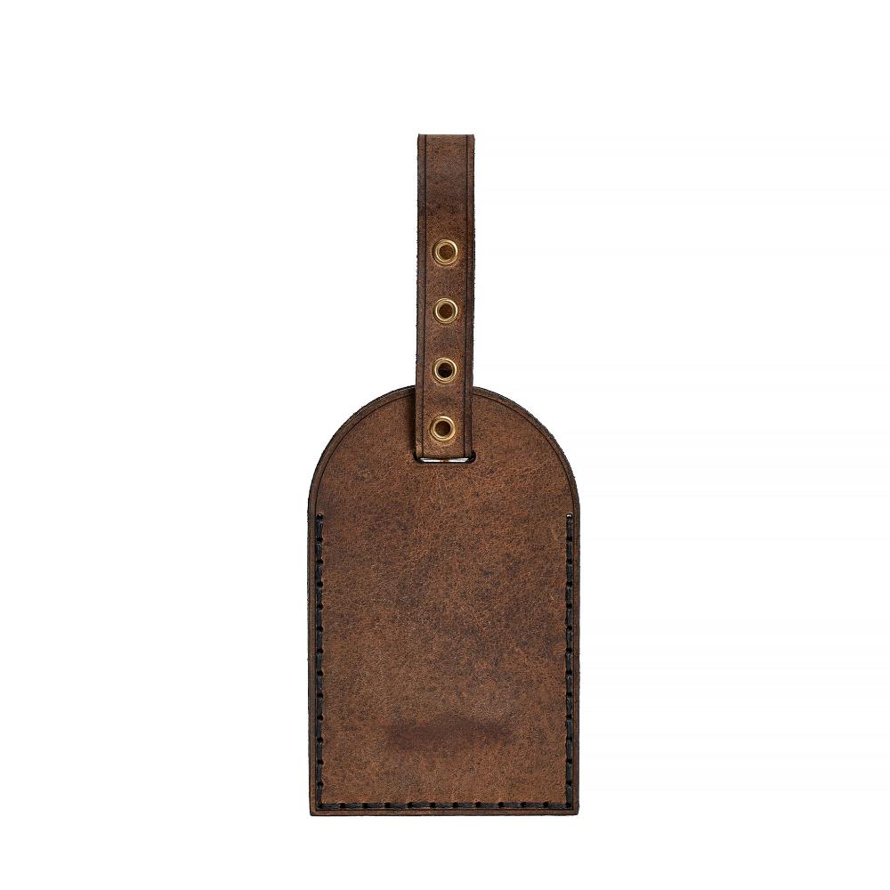 Handmade Leather Luggage Tag Whisky Pull Up