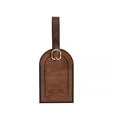 Handmade Leather Luggage Tag Whisky Pull Up