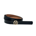 Women's Black Leather Belt 1"