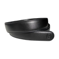 Leather Belt Strap Black 1.15"