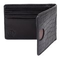 Black Croc-Embossed Leather Wallet for Men - best wallet for men