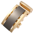 Ratchet Buckle Black & Gold 1.38" (012)
