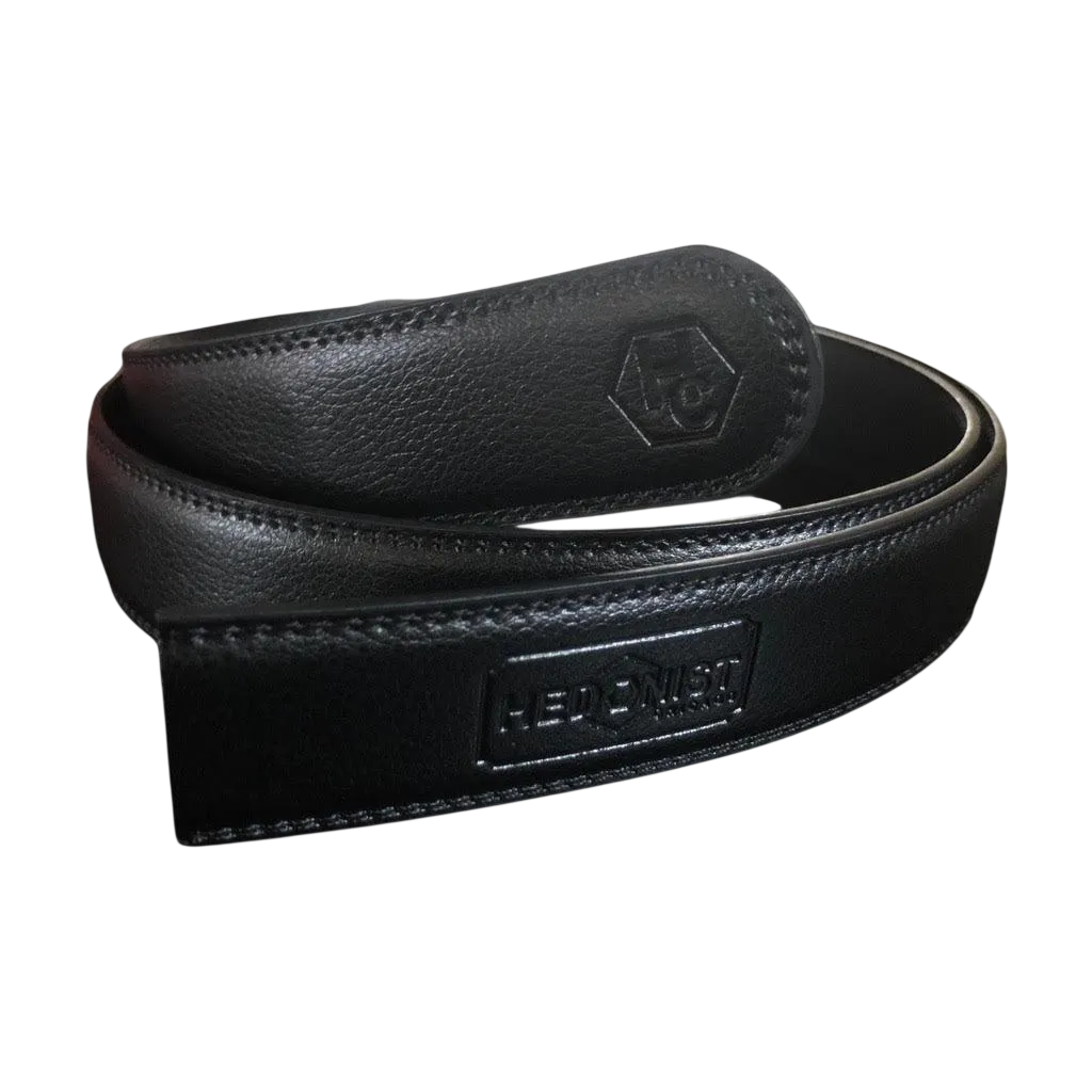 Genuine Black Leather Belt Strap | Hedonist-Style | Chicago