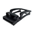 Black ratchet buckle 1.38 inch back locking mechanism view | Hedonist Chicago