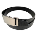 Gun Metal Automatic belt buckle 1.38" , buckle detail, for ratchet leather belts by Hedonist Chicago