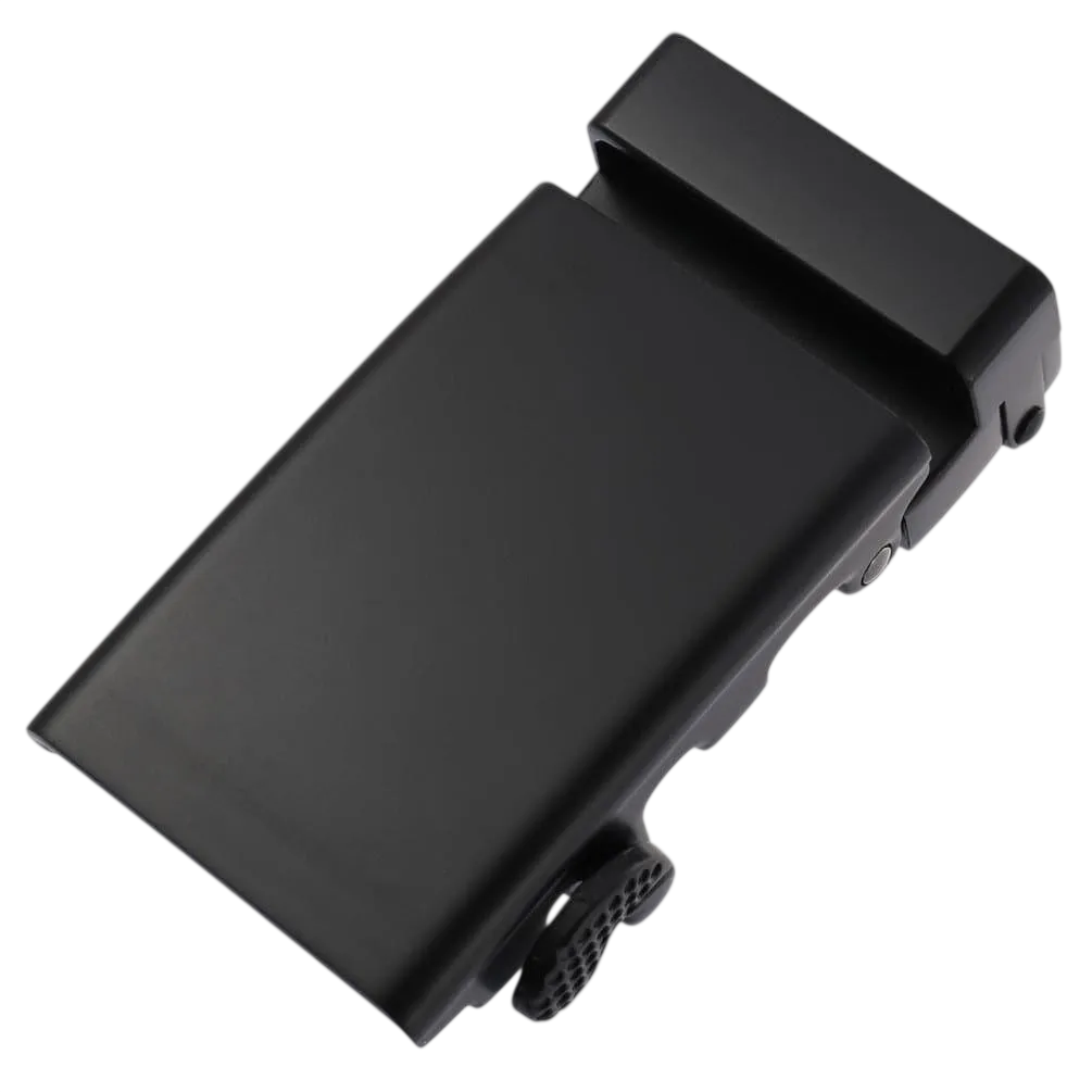 Plate black ratchet belt buckle 1.15 inch front display | Hedonist Chicago