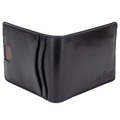 Men's Black Slim Bifold Wallet by Hedonist Chicago - made od high- end leather .