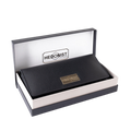 Women's Long Black Leather Wallet with Pebbled Finish by Hedonist Chicago Gift