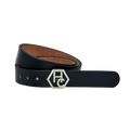 Women's Black Leather Belt 1.3"