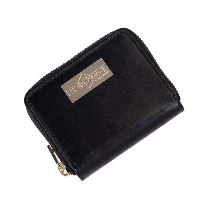 Zip Around Small Black Leather Wallet for Women from Hedonist Chicago