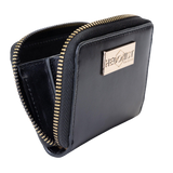 Zip Around Small Black Leather Wallet for Women from Hedonist Chicago - cute wallet for girl