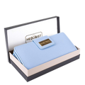 Blue Wallet for Women - Pebbled Leather|Hedonist Chicago | gift box