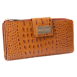 Hedonist Chicago brick passport case in brick, travel cover, full grain leather, product view