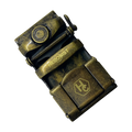 Bronze vintage ratchet buckle 1.38 inch closeup top detail | Hedonist Chicago