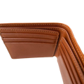 Bifold Brown Men's Wallet in Croc-Embossed Leather - inside view