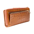 Croc-Embossed_Brown_Lether_Wallet_for_Women_Hedonist_Chicago | coin zipper