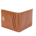 Men's Slim Brown Leather Wallet with ID Slot-easy access to cards