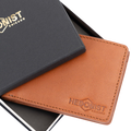 Men's Slim Brown Leather Wallet with ID Slot - perfect gift for man