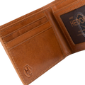 Men's Slim Brown Leather Wallet with ID Slot - Premium Leather