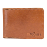 Men's Slim Brown Leather Wallet with ID Slot