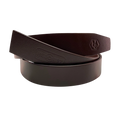 Leather Belt Strap Brown Smooth 1.38"