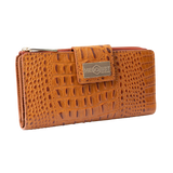 Hedonist Chicago brown women wallet, travel cover, full grain leather, product view