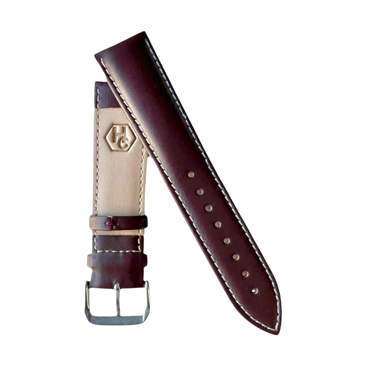 Brown top-grain leather watch band for men and women - Hedonist Chicago