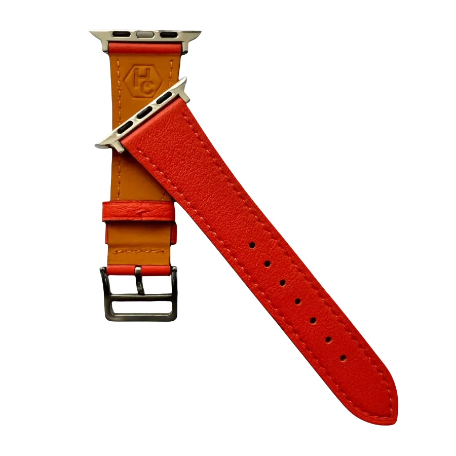 Cold orange Apple Watch strap compatible with all models Hedonist Chicago