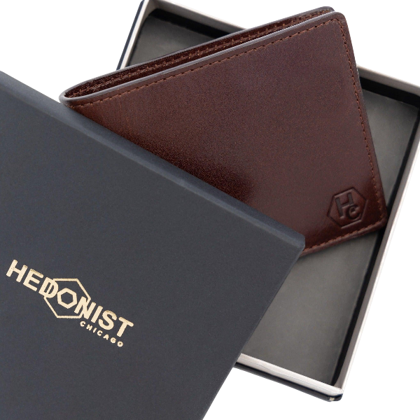 Dark Brown Leather Classic Wallet for Men - gift for him