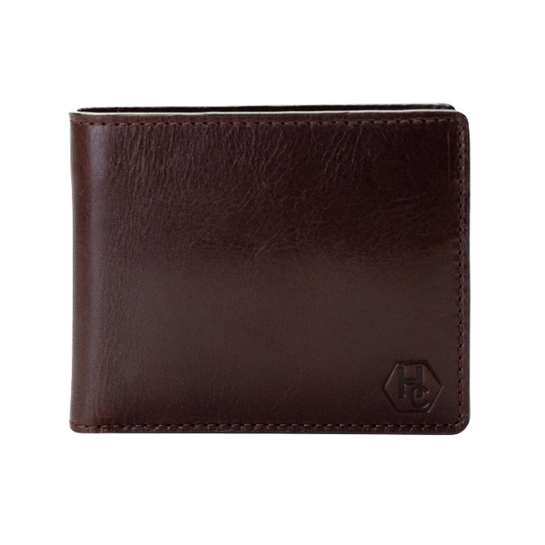 Dark Brown Leather Classic Wallet for Men from Hedonist Chicago