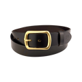 Dark brown extra durable leather belt strap 1.55 inch with buckle 123 - Hedonist Chicago