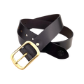 Dark brown extra durable leather belt strap 1.55 inch with buckle 123 view 3 - Hedonist Chicago
